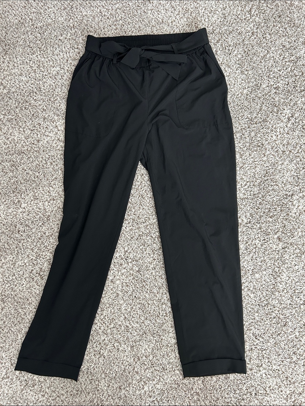 Banana Republic Women’s Black Casual Tie-Waist Pants